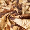 lino 100% fiori beige
