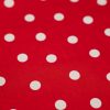 cotone rosso pois bianchi
