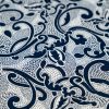 cotone bianco e blu
