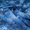 jacquard e organza mista blu elettrico